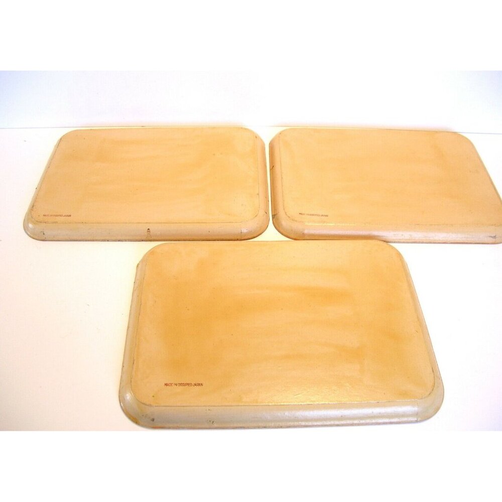 Occupied Japan Paper Mache Trays, Set of Three Large Trays - Picture 3 of 5